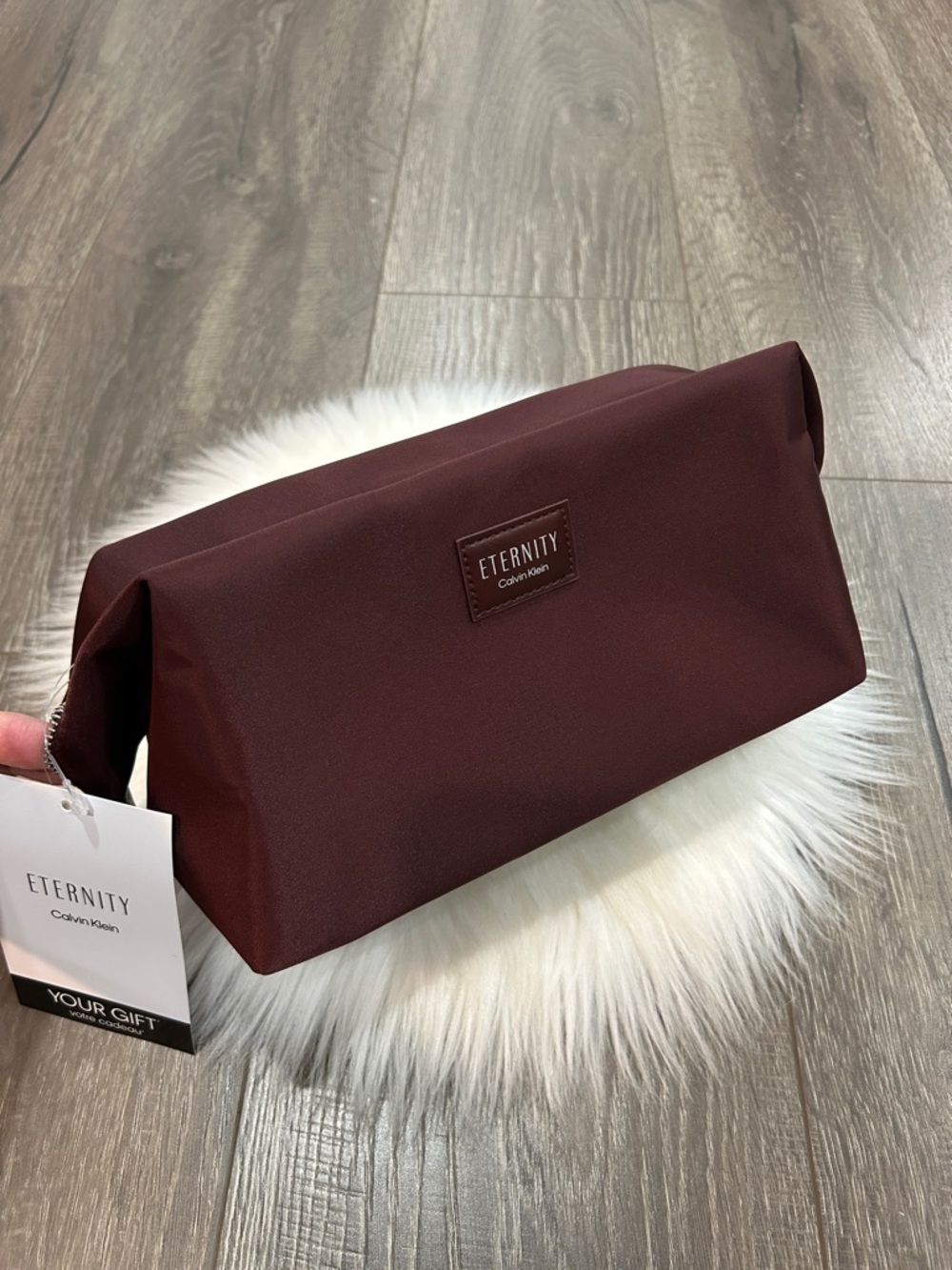 Calvin Klein Eternity Men's Burgundy Toiletry Bag